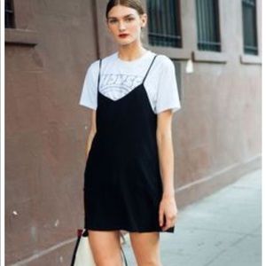 Madewell Black Velvet Slip Dress